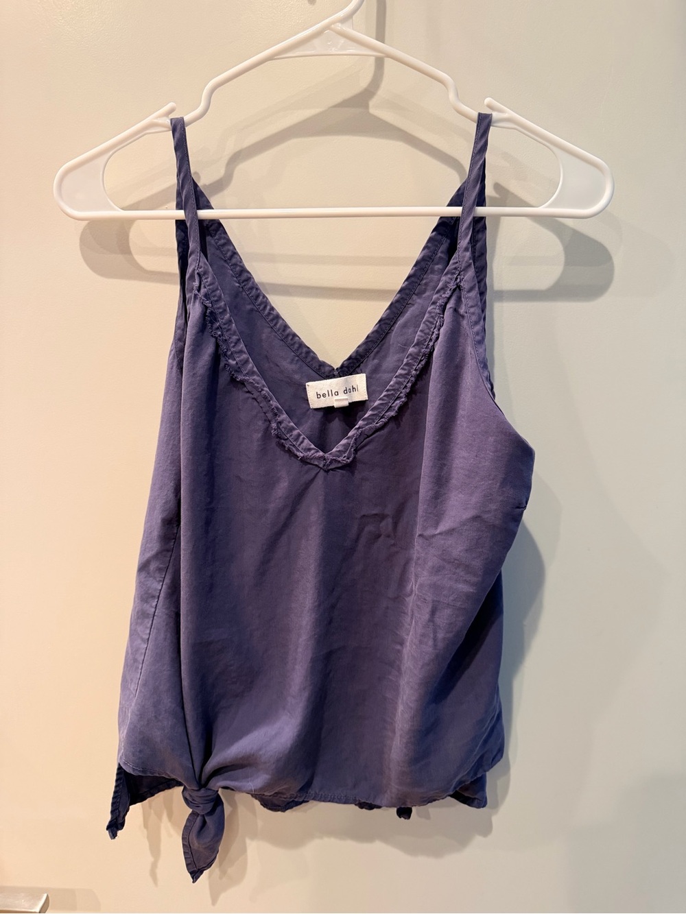 Bella Dahl blue V-Neck Tie-Hem Cami